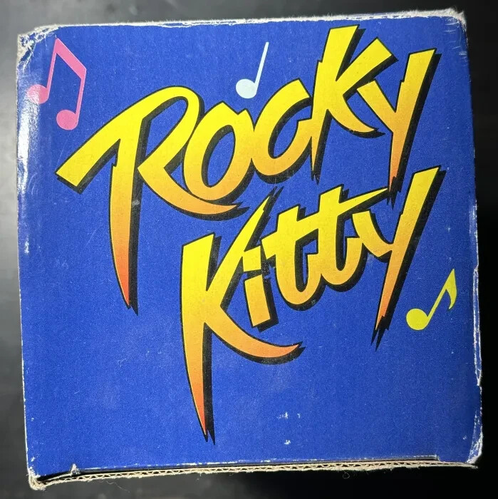 Vintage Music Activated Dancing Rocky Kitty Cat In Box [BROKEN - DOES NOT WORK]
