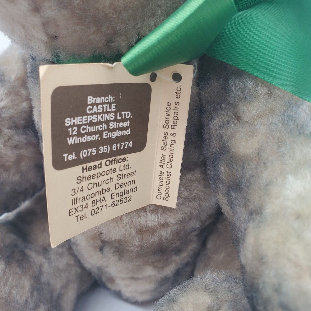 Castle Sheepskins Jointed Teddy Bear From Windsor England 16"