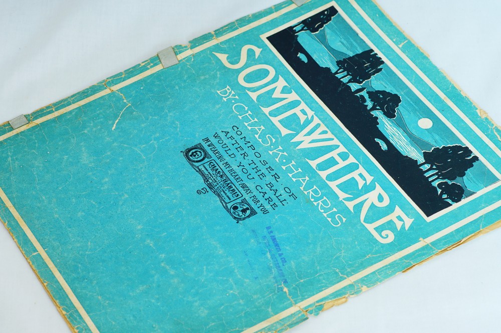 Chas Harris Somewhere 1906 Antique Sheet Music