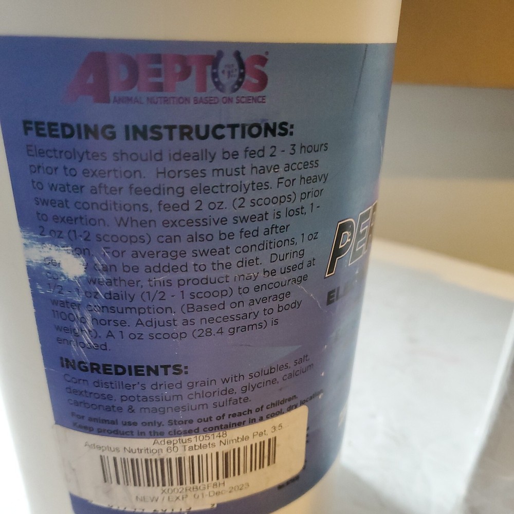 ADEPTUS PERSEVERE ELECTROLYTE REPLACEMENT 4LB *NEW*