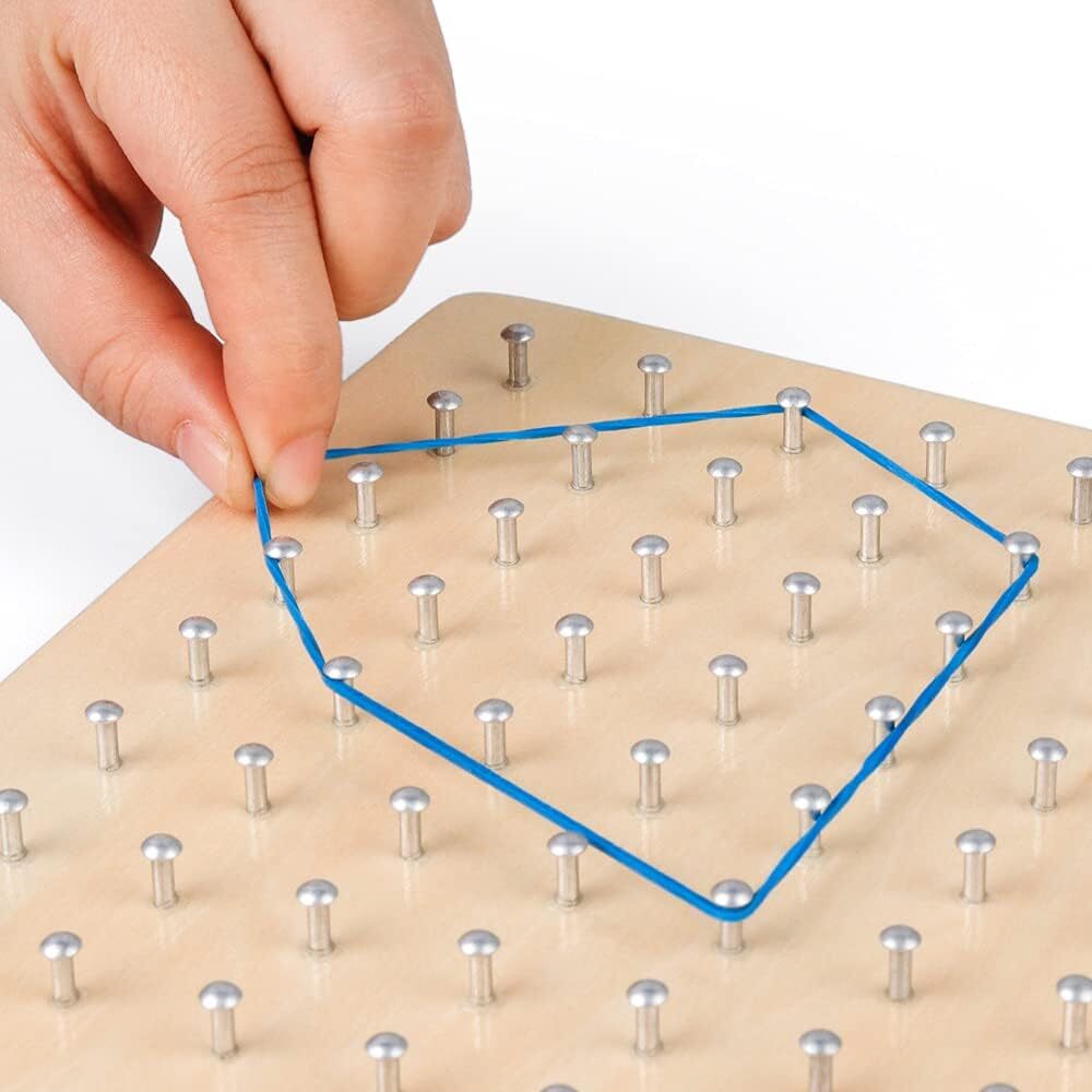 Wooden Geoboard Mathematical Manipulative Material Array Block–Pattern Card,Band