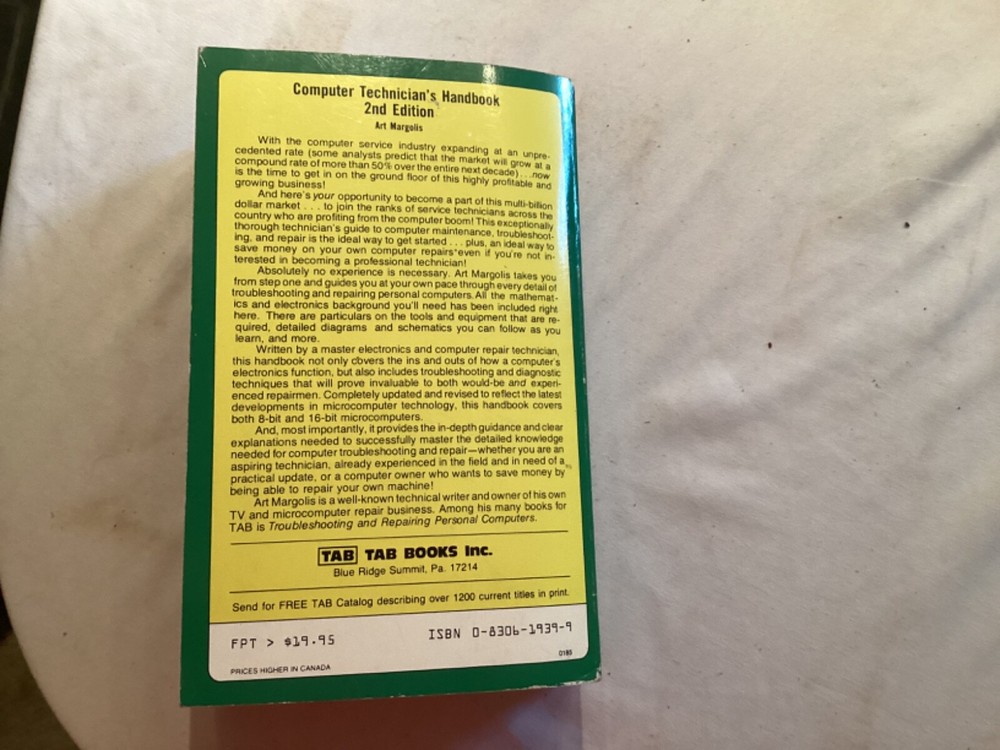 1985 Computer Technician's Handbook 2nd Edition, Art Margolis