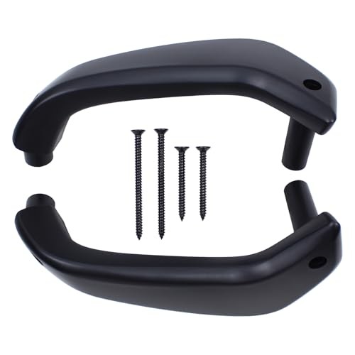 2 Pieces Black Interior Driver and Passenger Side Door Pull Handle Manual