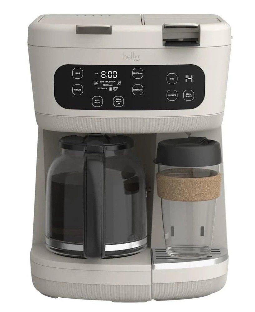 bella PRO - MultiBrew 12-Cup Drip & Single-Serve Coffee Maker - Oatmilk