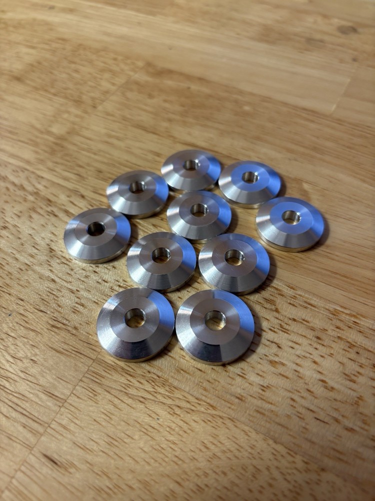 1/4" BILLET ALUMINUM FENDER WASHERS 10x MADE IN USA!