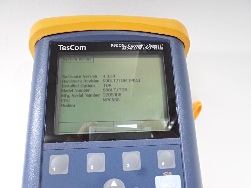 TESCOM FLUKE NETWORKS 990DSL CopperPro Loop Tester w/ TDR, W/accessories