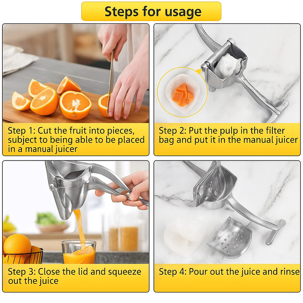 Heavy Duty Metal Manual Juicer Fruit Juice Squeezer For Pressing Lemons Oranges
