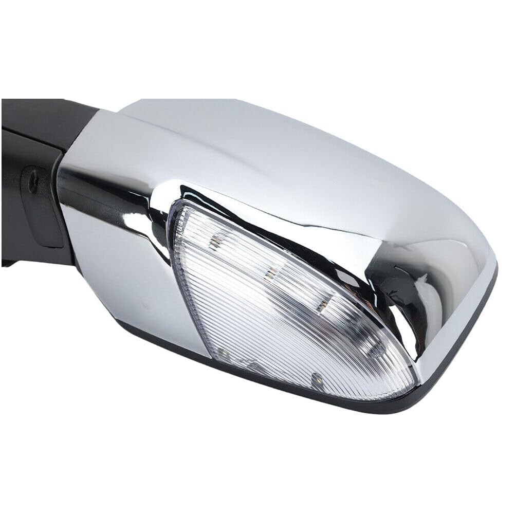 Left Side Mirror For 2013-2019 Ram 1500 Chrome Power Fold +Heated +Temper Sensor