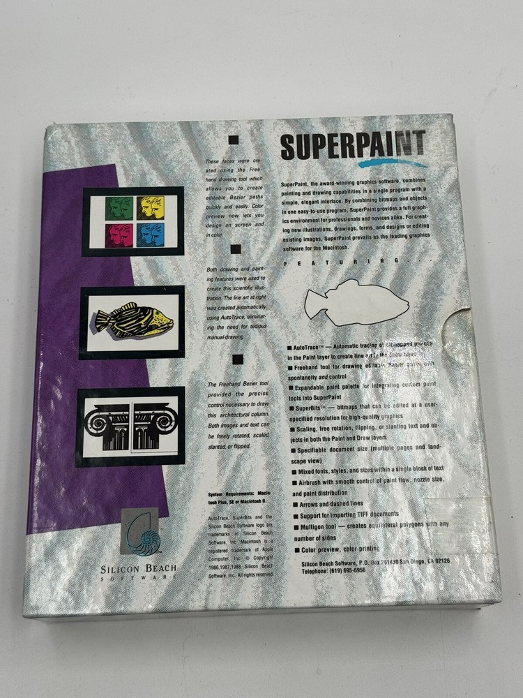 SuperPaint Silicon Beach Software Apple Macintosh Vintage