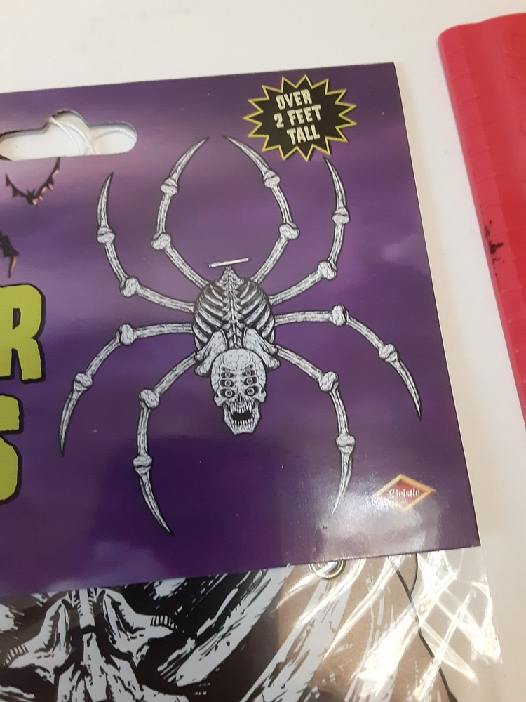 Halloween Beistle Jointed Skeleton Spider Bones Original Unopened Package 2006