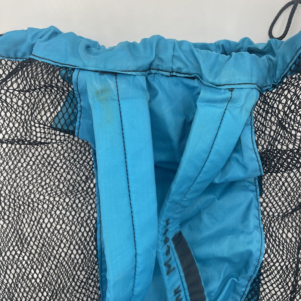 Vintage Deep See Blue Shoulder Mesh Professional Diving Equipment Drawstring Bag