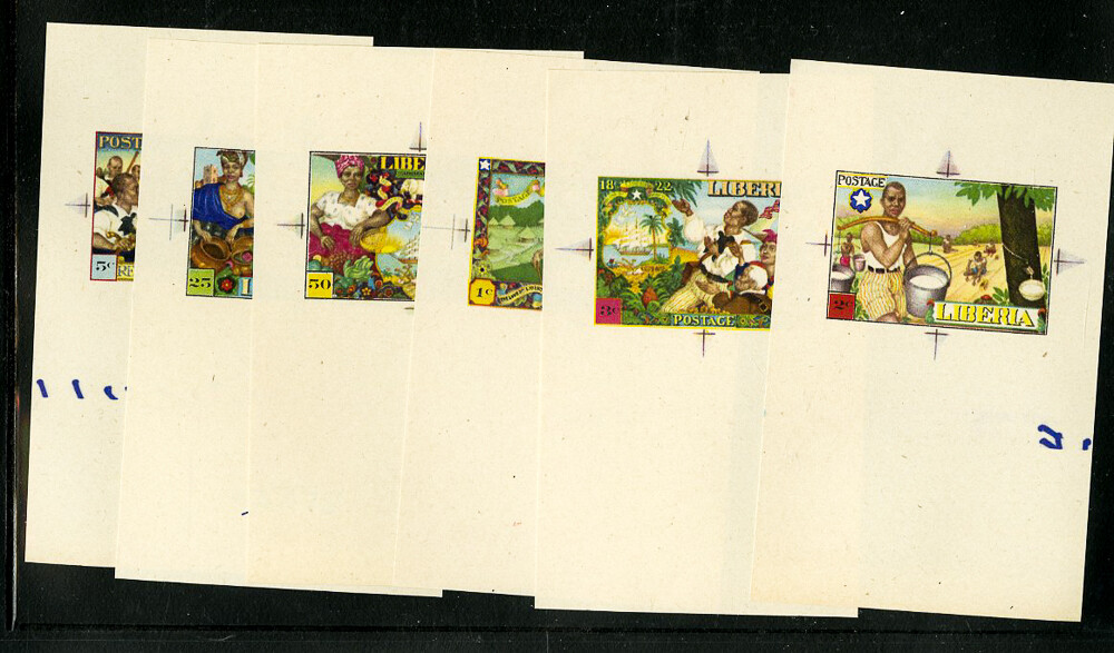 Liberia 1949 Arthur Szyk Die Proof Series of 6 Only 10 known