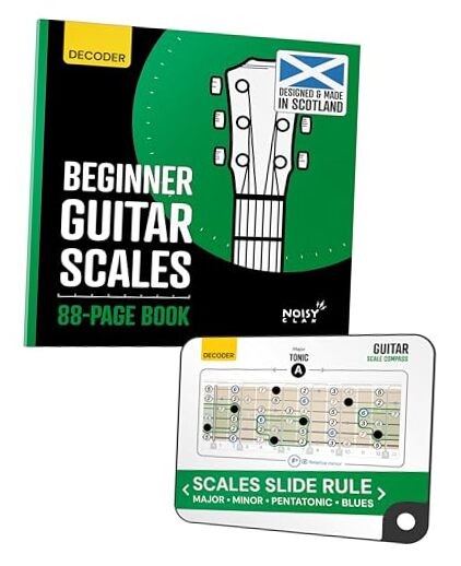Sliding Guitar Scales Compass & 88-Page Decoder Book for Scale Compass