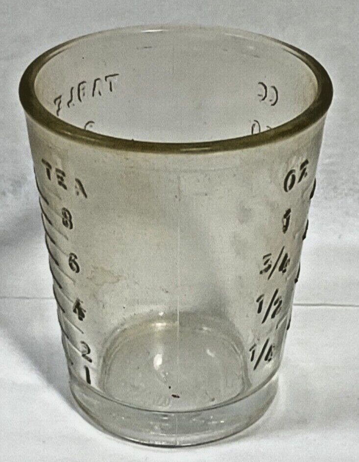 VTG Shot Glass /Medicine measurement cup Made in USA New Old Stock (Sold by ea.)
