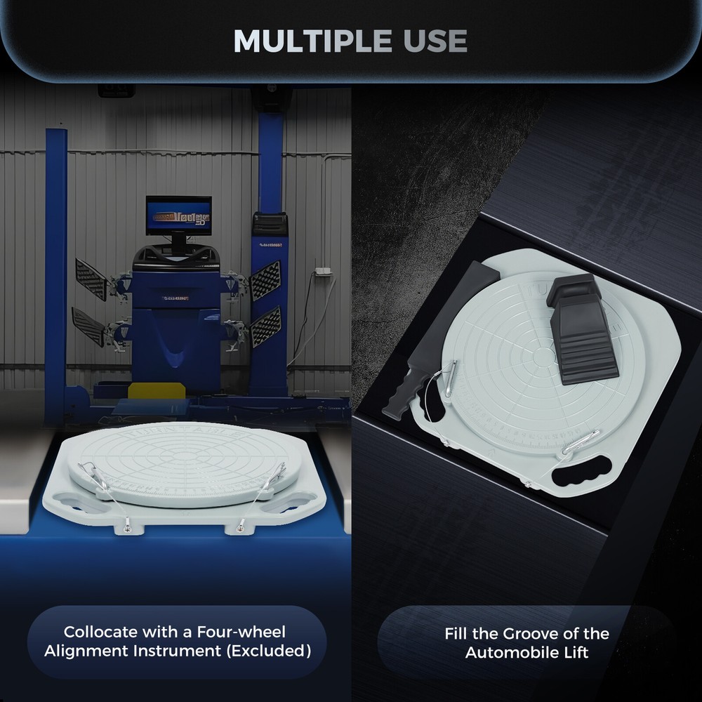 2PCS Durable Car Front End Wheel Alignment Tool Turntable Alignment Turn Plates