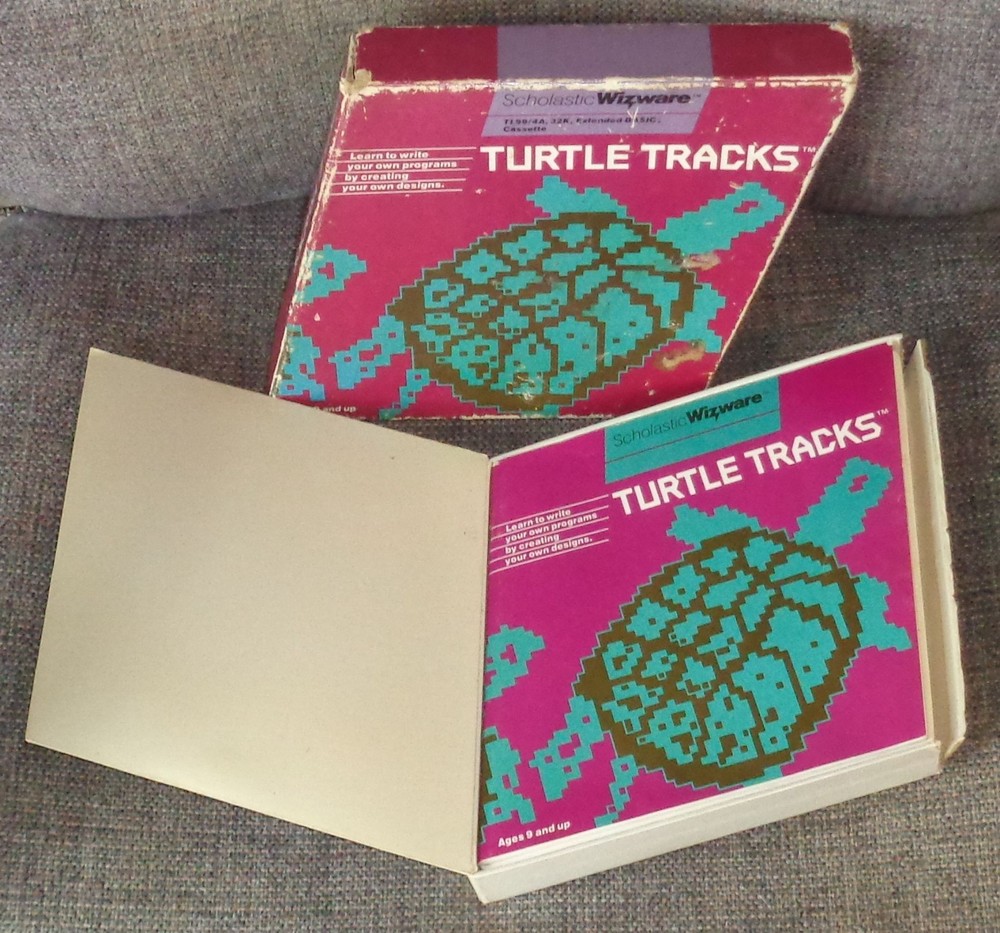 Turtle Tracks TI-99/4A Texas Instruments Vintage Computer Software CIB in Box