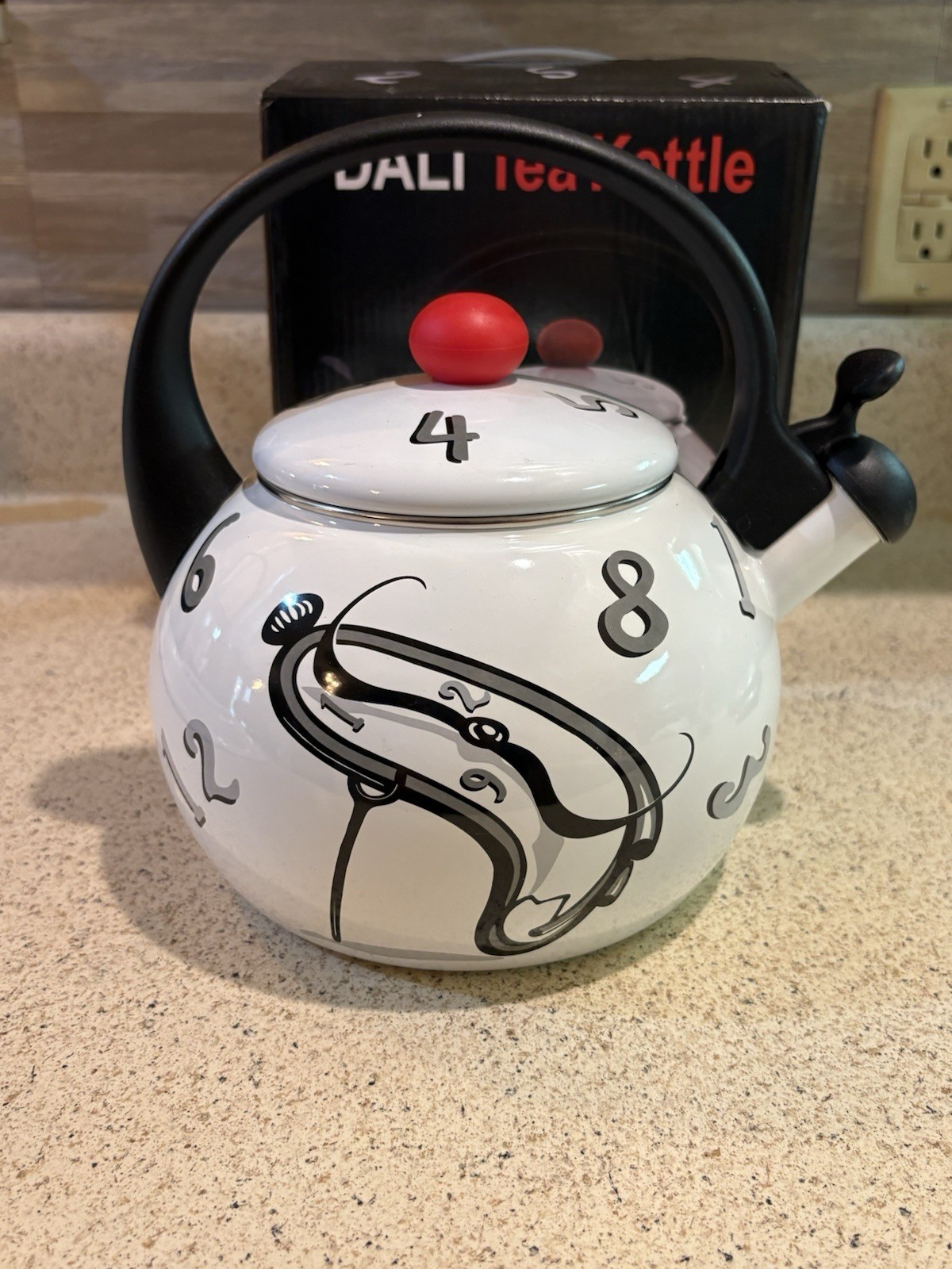 Rare SALVADOR DALI Melting Clock Tea Kettle In Original Box