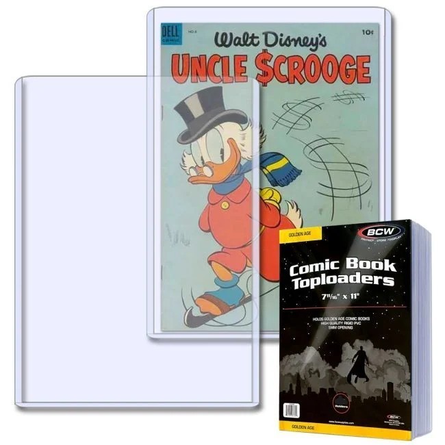 New (20 ct) BCW Golden Age Comic Toploader