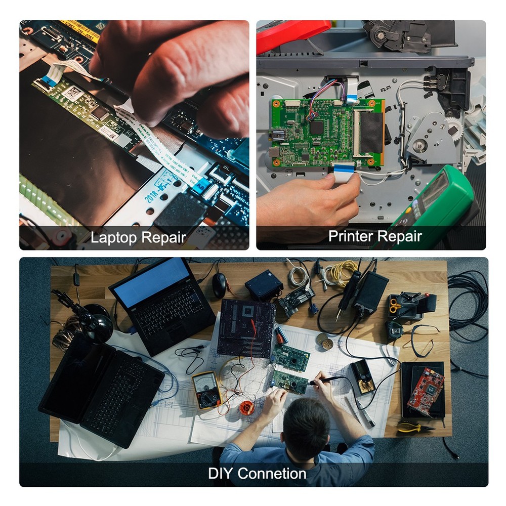 Flat Flex Cable, 60 Pin 150mm FPC FFC Tape Cable 10pcs (Type B)