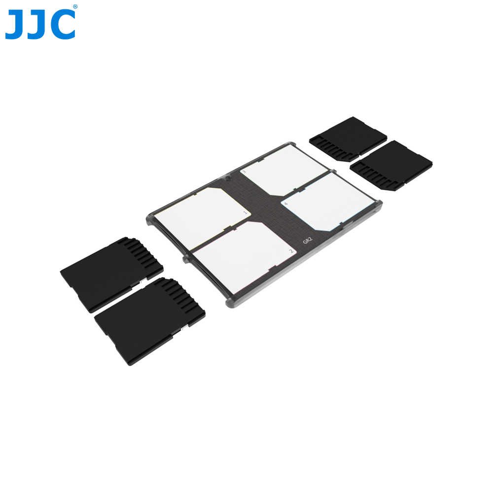 JJC Compact Wallet Memory Card Holder Protective Storage Case for 4 SD Cards