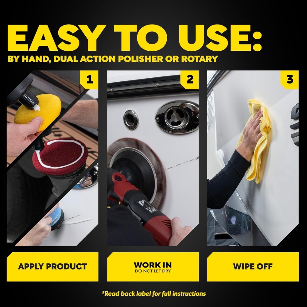 Meguiar's M6732 Marine/RV One Step Compound, Remove Oxidation, Stains,...