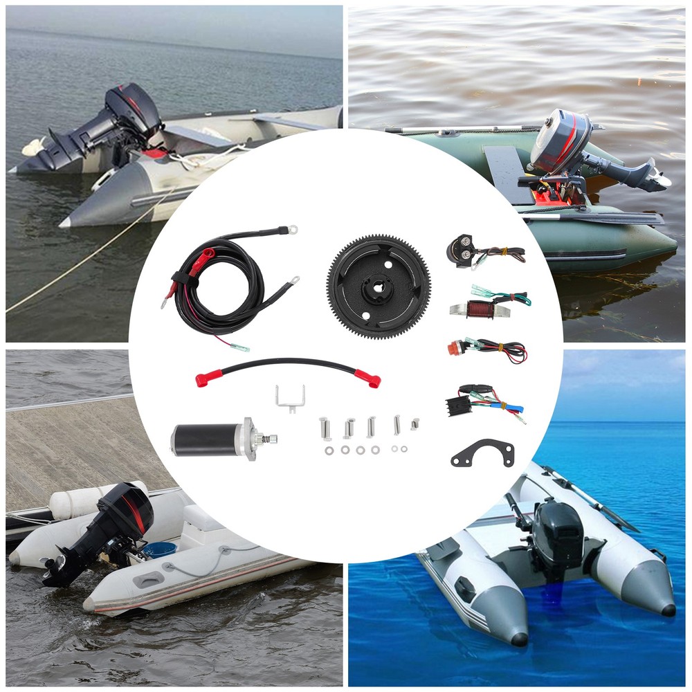 Electric Starter Conversion Kit for Dongfa 2-Stroke 9.8HP Outboard Motor