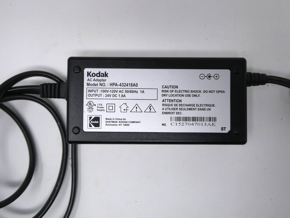 Kodak AC Power Adapter Model No. HPA-432418A0 TESTED/WORKING EUC