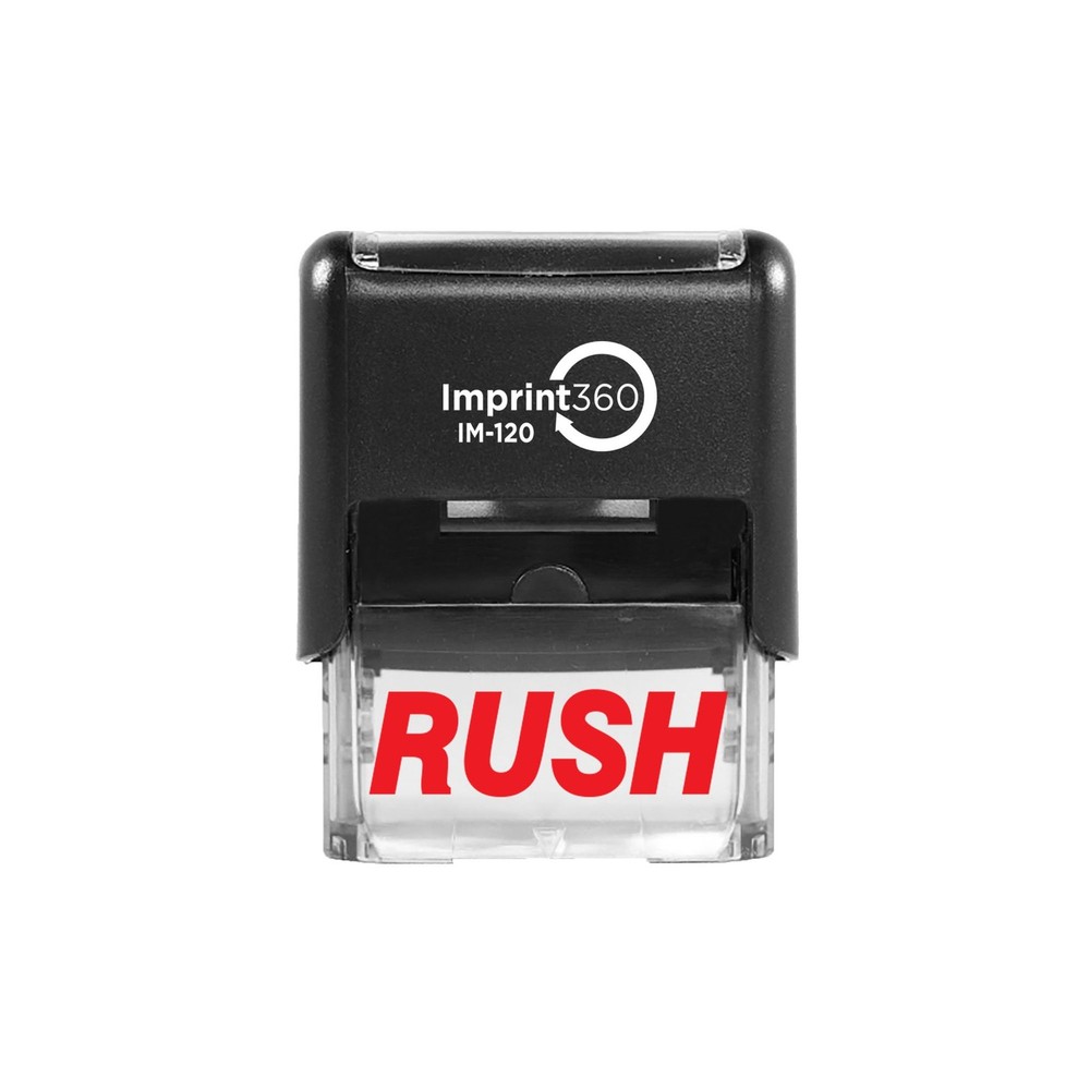 Rush Rubber Stamp with Red Ink
