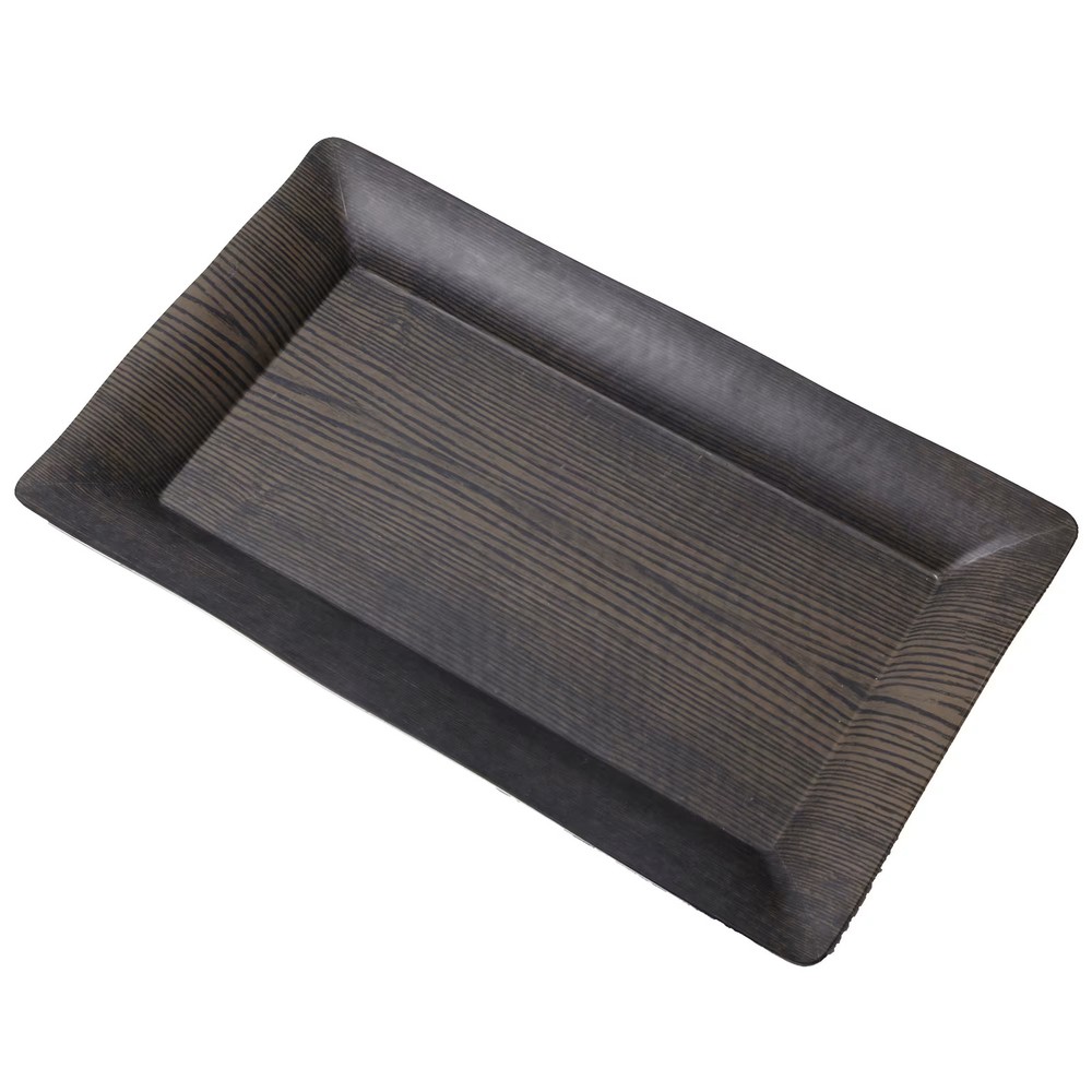 American Metalcraft WMEL23 Walnut 18" Melamine Platter