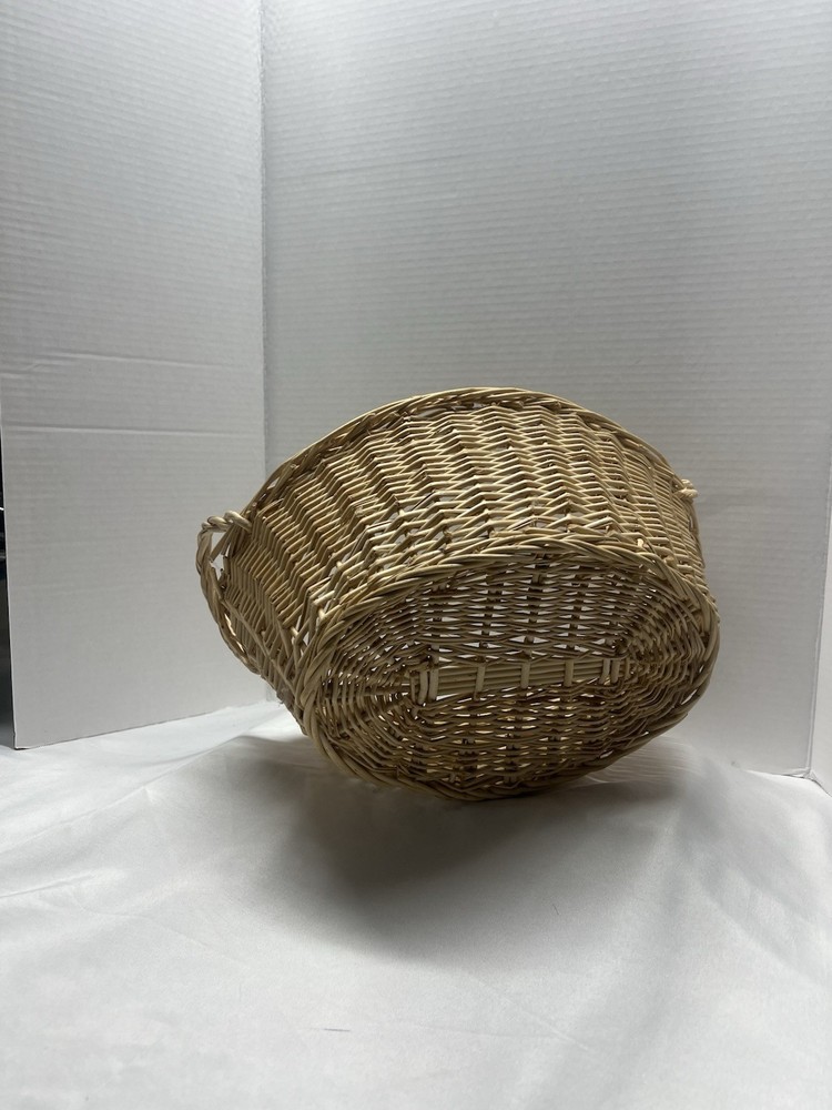Oval Wicker Storage Basket with Handles