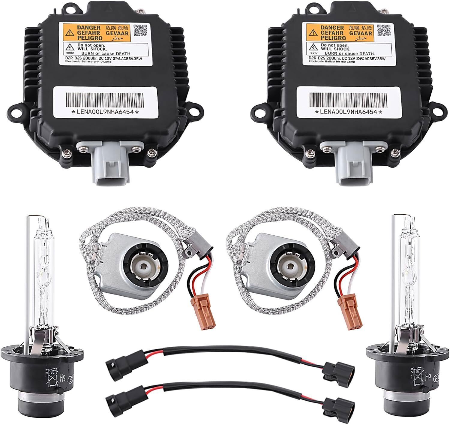 2 Set Xenon Ballast Igniter HID D2S Bulb Kit For 07-15 Infiniti G35 G37 Q40 Q50