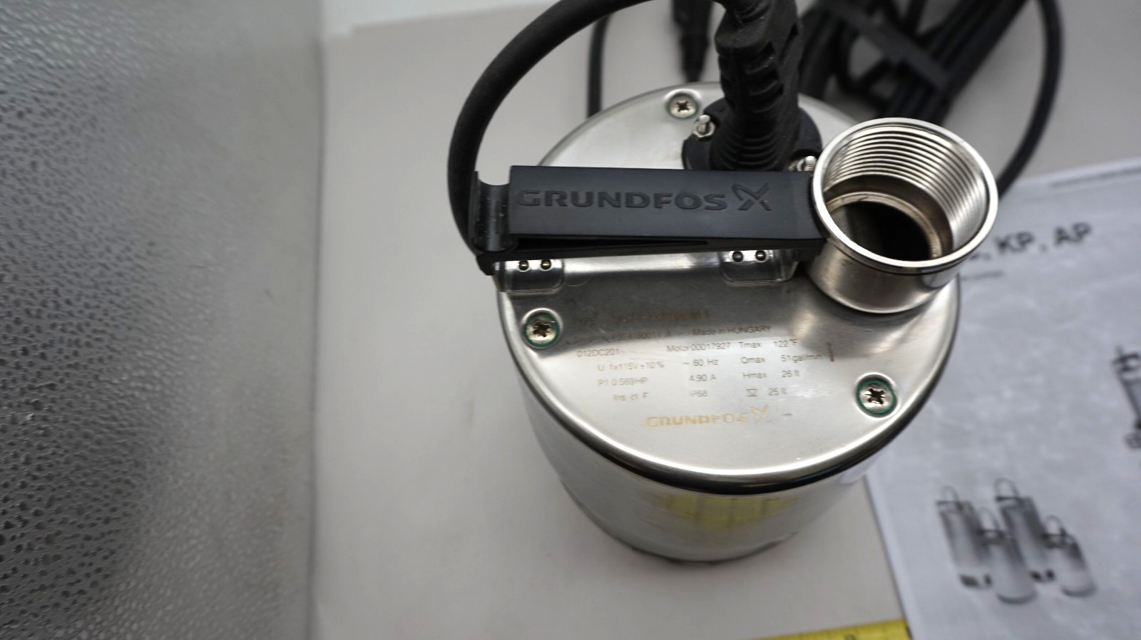 Grundfos KP250-M-1 Unilift Submersible Pump 115V, NOB free ship USA