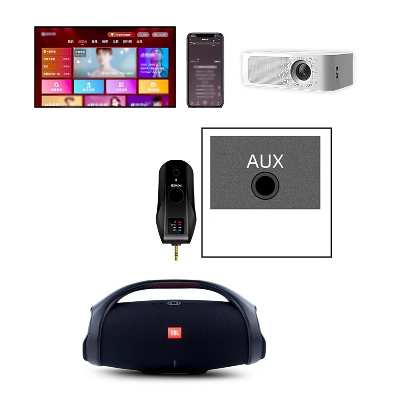 Rechargeable Wireless Handheld Microphone bluetooth UHF Mic w/ Portable Receiver