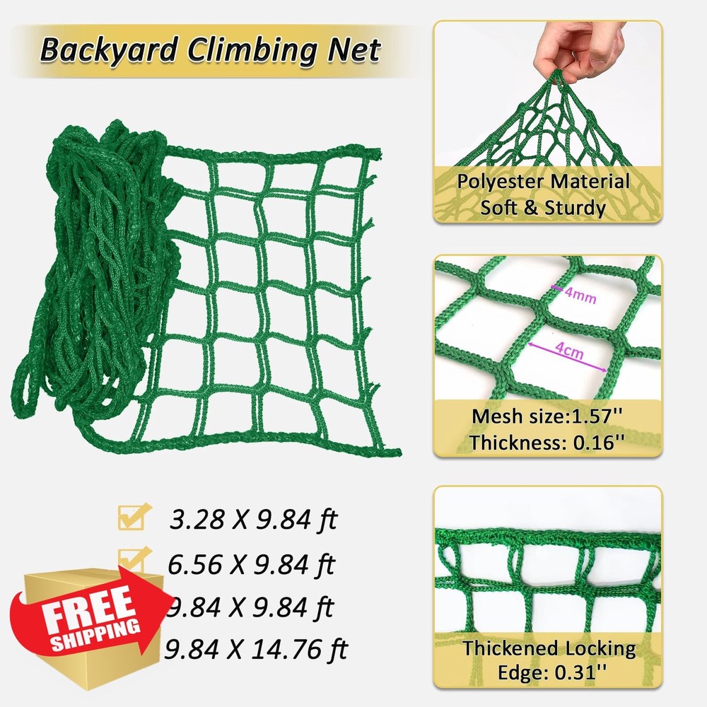 KAERYHET Double Layer Climbing Net for Kids Playground