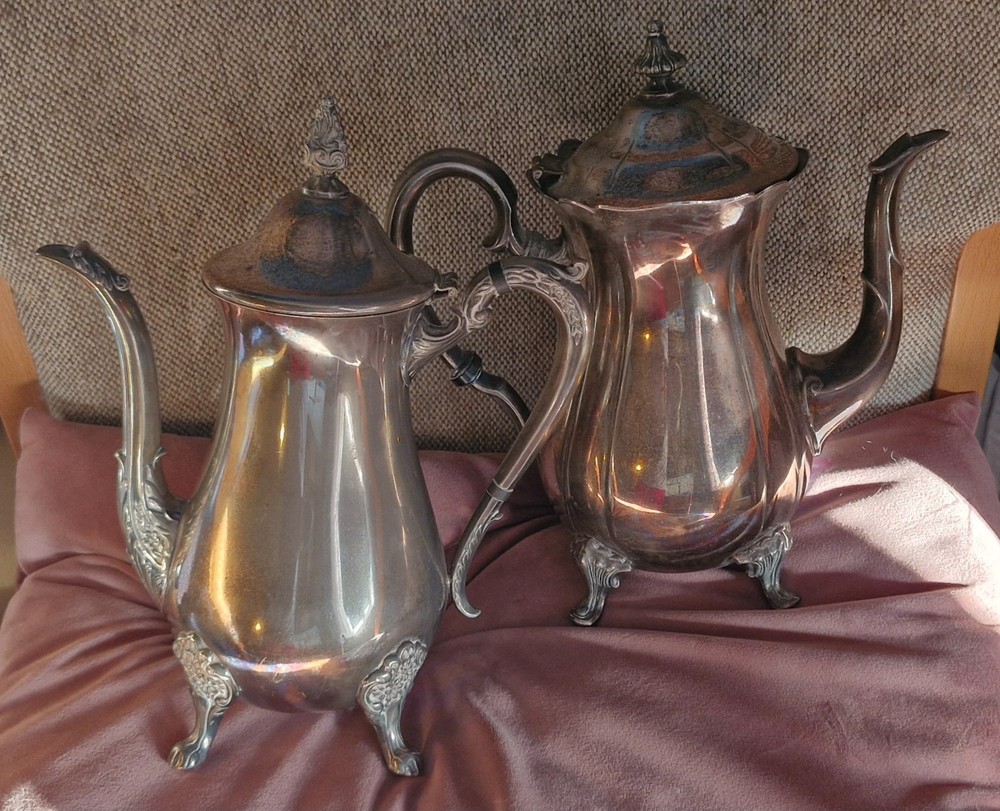 2 Silver plated Victorian Tea-Pots