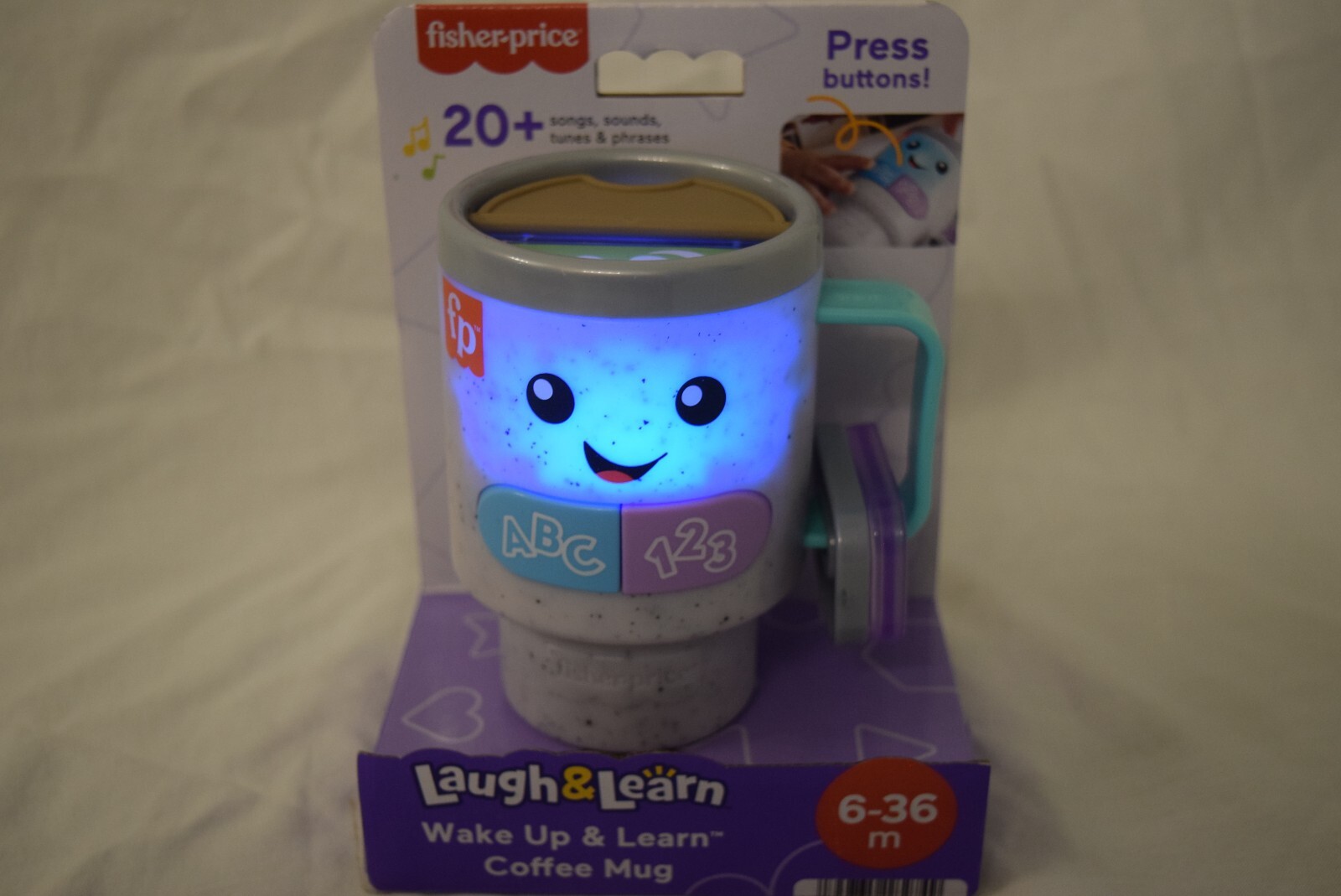 Fisher-Price Laugh & Learn Wake Coffee Mug Interactive Sounds 🔥 New !