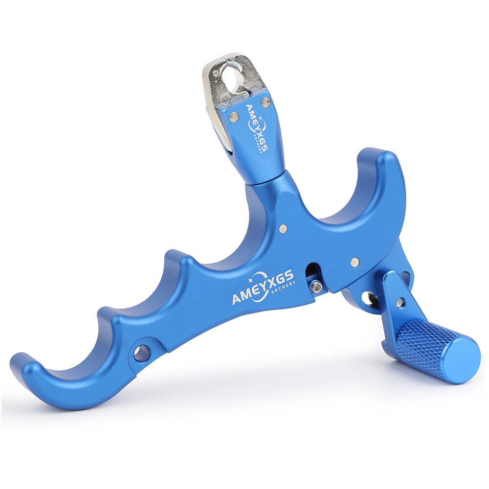 Compound Bow Release Aids 4 Finger Thumb Trigger Metal D Loop Archery Shooting
