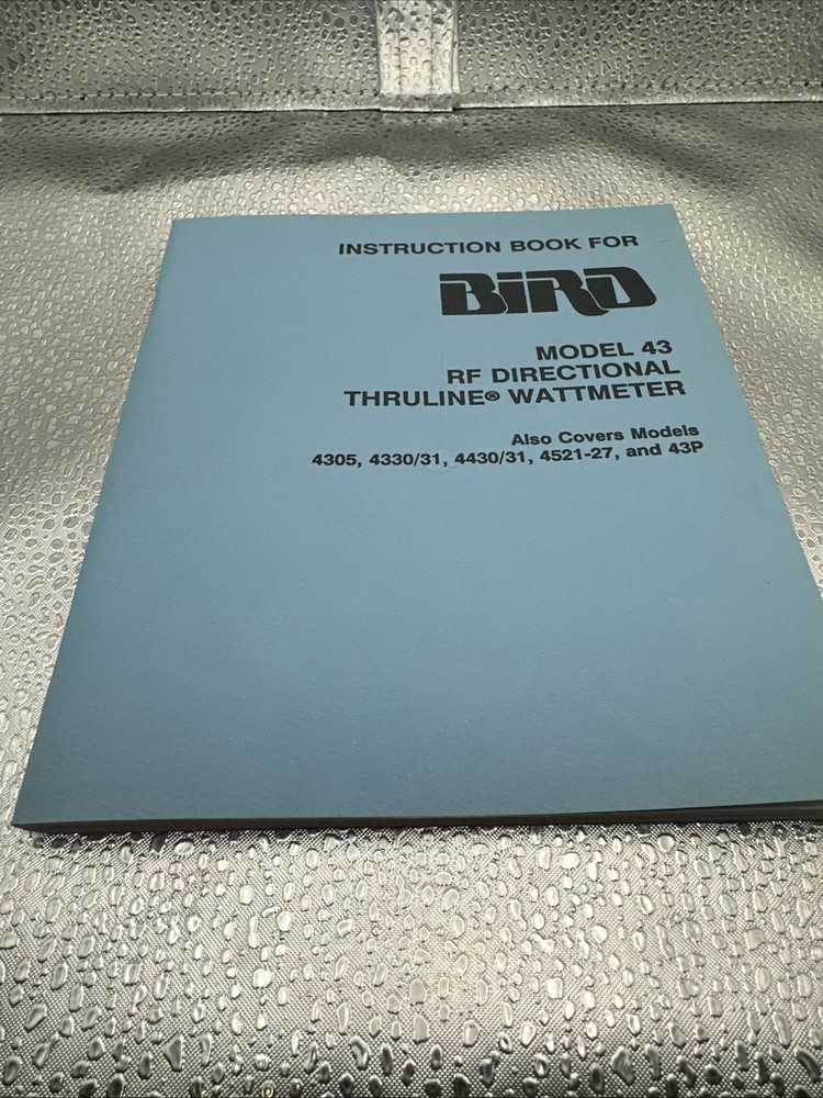 Bird Model 43 Instruction Book