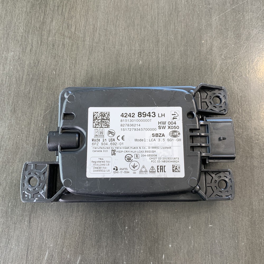 OEM 18-21 Chevrolet Bolt EV Left Blind Spot Object Warning Sensor 42428943