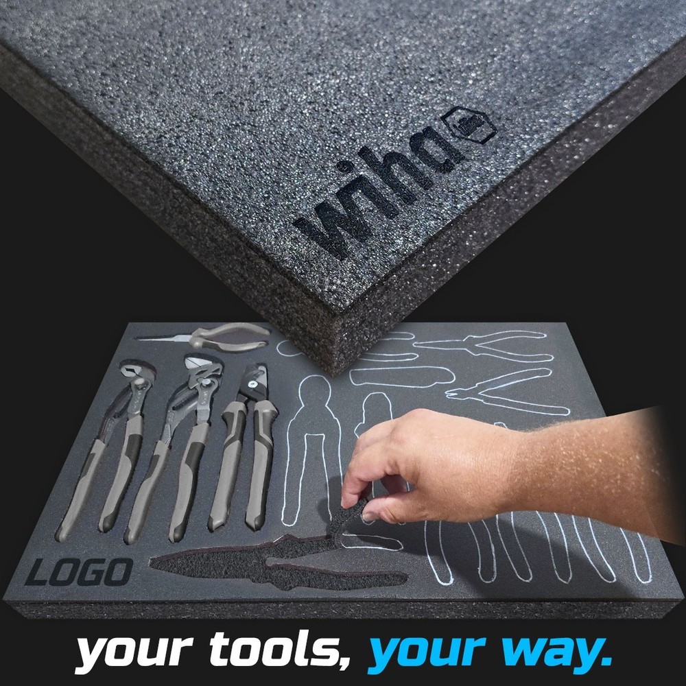wiha DARK shadow foam tool tray insert storage organizer toolbox tool kit set