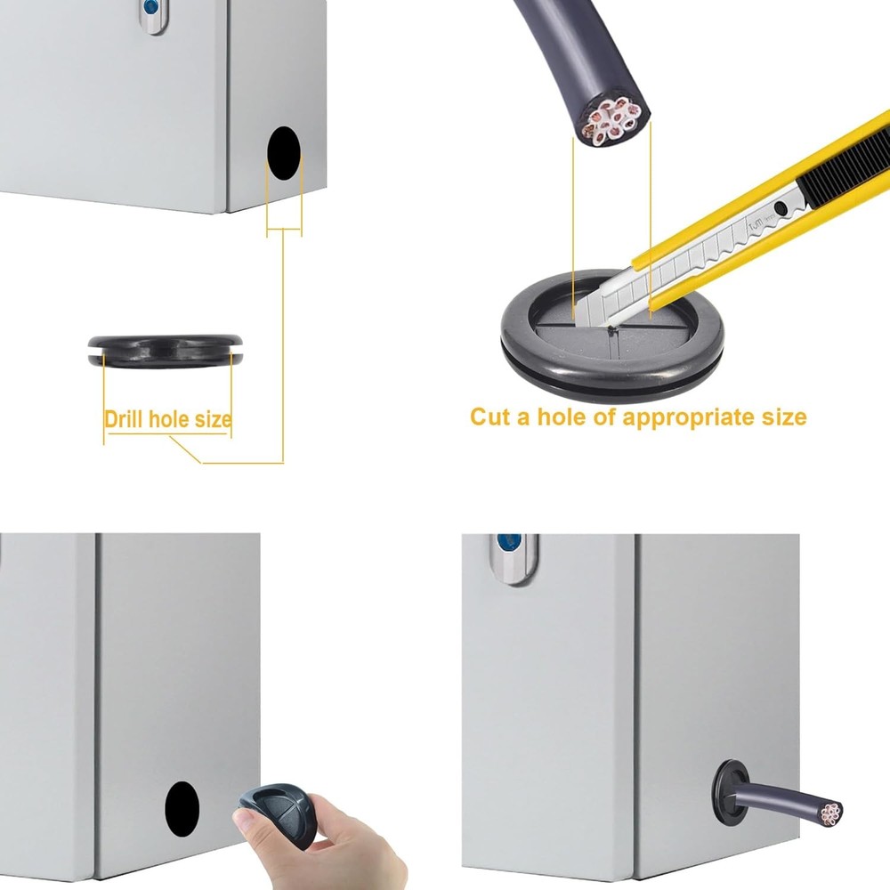 Rubber Grommets Wire Protection,Closed Grommet,Firewall Solid Closed...