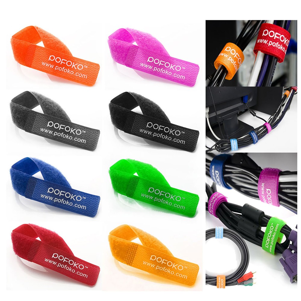 Back to Back Hook and Loop Tape Double Sided Strapping - Width 20mm - 8 colors