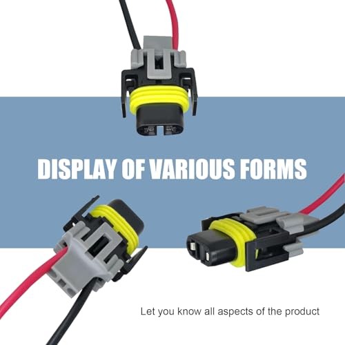 2 PCS Fog Light Connector Plug, H11 Connector Wiring Harness Socket,