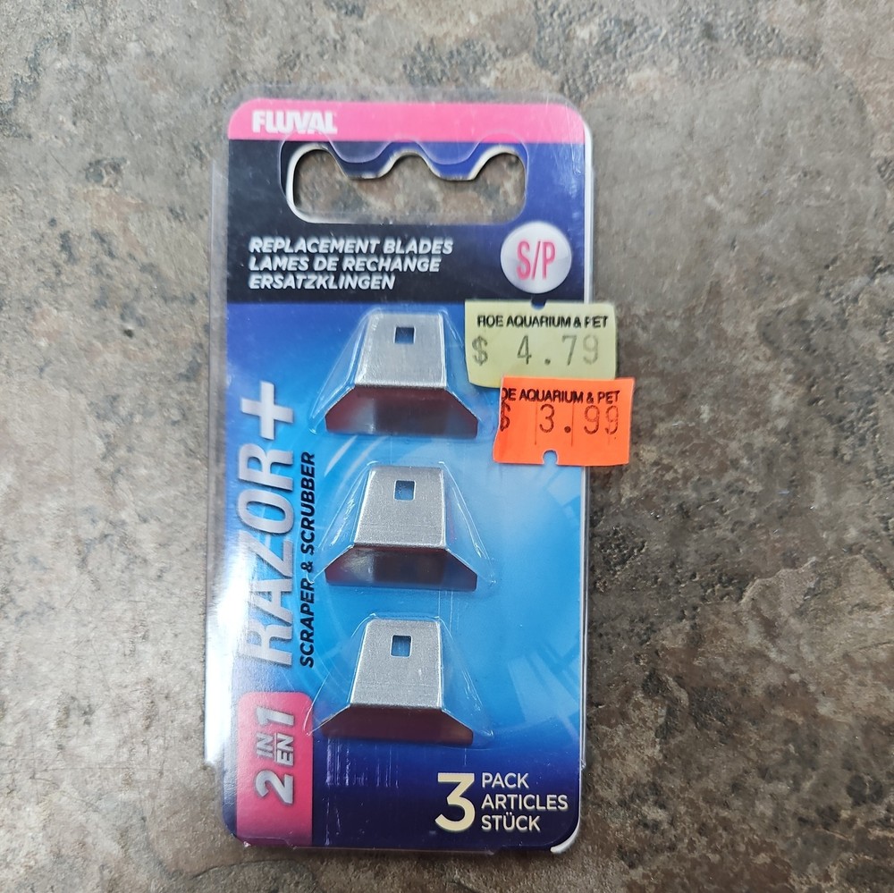 Razor+ 2-in-1 Scraper Small 3 Pack Replacement Blades - Fluval