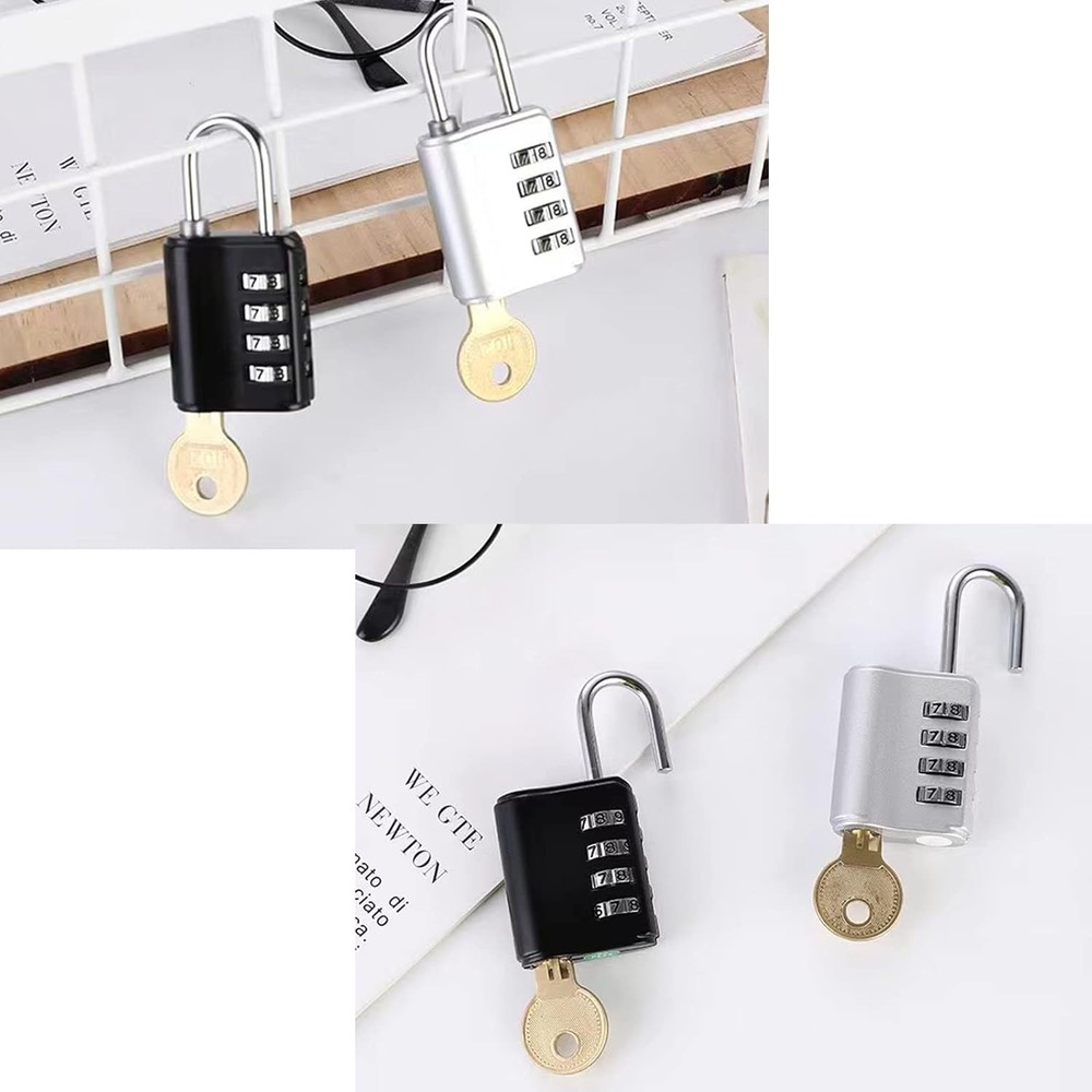 2-Pack Waterproof 4-Digit Combination Padlock - Secure & Reliable Locking System