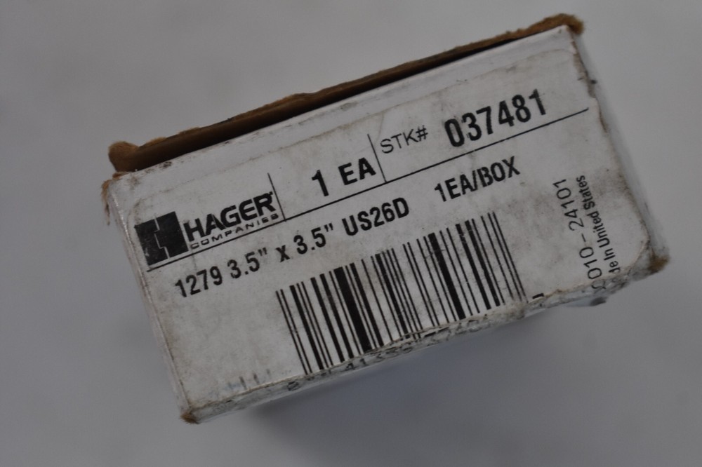 Hager Hinge 3.5" x 3.5" 037481 Silver Door Hardware Unit US26D Replacement