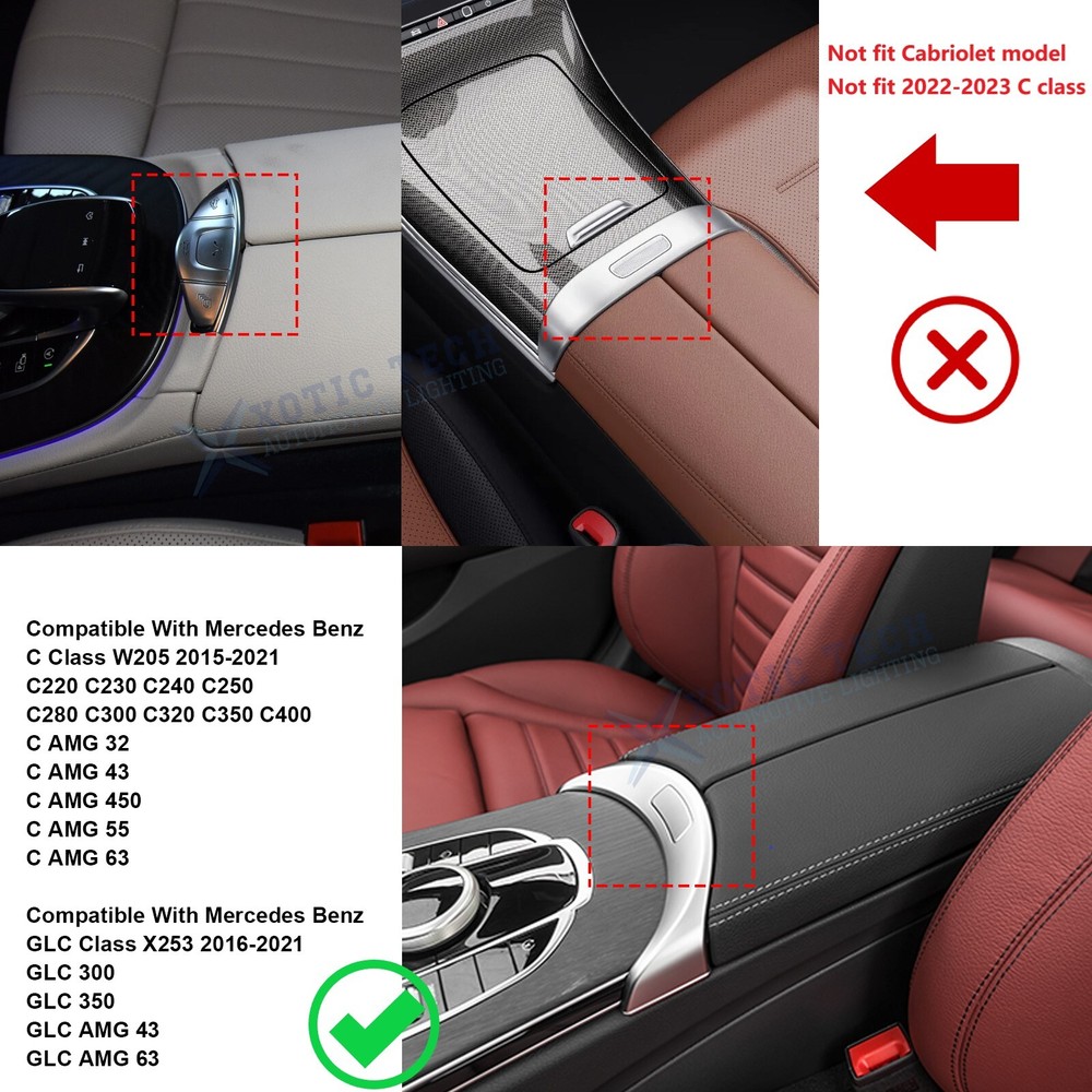 Console Container Tray Secondary Storage Box Insert For Mercedes C GLC Class 15+