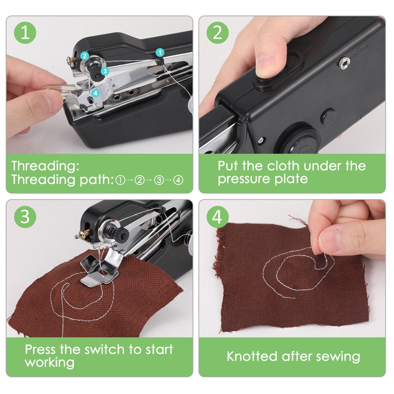 1Set New Cordless Handheld Mini Sewing Machine Portable Fast Simple Operation