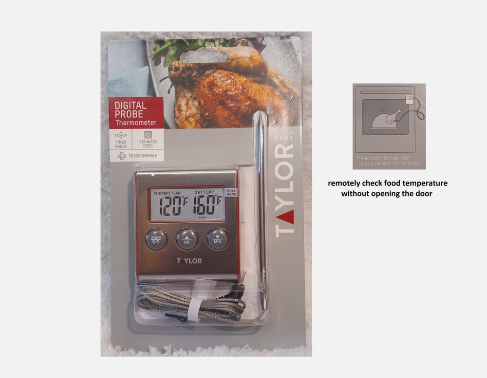 Taylor Digital Programmable Probe Food Thermometer (Stainless)
