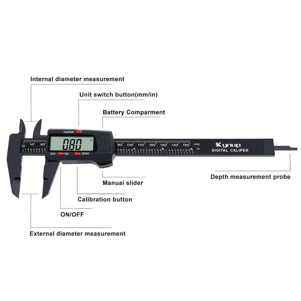 High-Precision Vernier Caliper: Digital Measurement Tool with Auto-Off Function